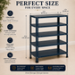 Pure Source India Iron Matte Finish (2 X 1 X 4 FT) (5 Shelf) Adjustable Display Rack for Home Office & Gym Use