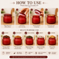 Pure Source India 250 Gm Colored Glass Jar Containers- Red
