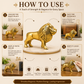 Pure Source India Brass Lion Statue Idol (3.9 Inch) - MahaVastu Remedies Decoration Showpiece Figurine