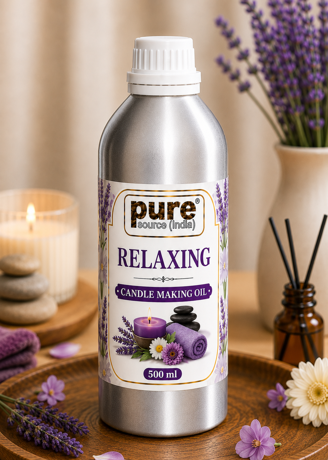 Pure Source India  Candle Making Fragrance Oil – Scented Oil for Soy Wax, Paraffin Wax, Gel Candles & DIY Candle Making – 500 ml