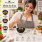 Pure Source India 200ml Black Ceramic Bowl for Serving & Dining | Premium Ceramic Serving Bowl | Food-Safe Kitchen Bowl