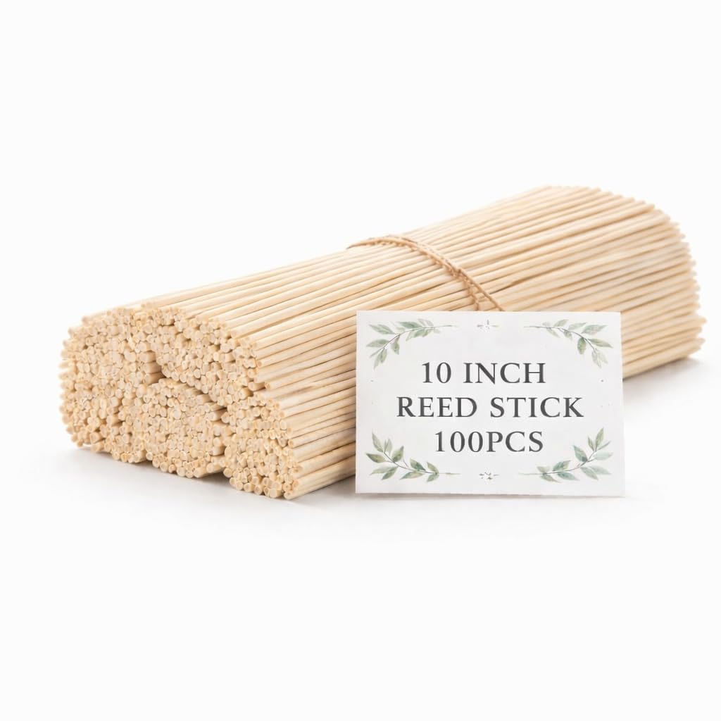 3mm Natural Rattan Reed Diffuser Sticks – 100 Pcs for Aroma Diffuser, Essential Oils, Fragrance Diffuser, Home Room Air Freshener, Spa & Office