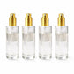 Pure Source India 100ML Clear Glass Perfume Spray Bottle with Gold Atomizer Pump & Cap – Refillable & Reusable Fine Mist Sprayer