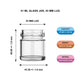 Pure Source India 41 GRM Round Mini Glass Jar with Airtight Cap