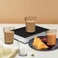 Pure Source India Cutting Chai Glasses with Iron Stand, Set of 6 | 120ml Transparent Tea Glasses for Home, Kitchen, Café, Restaurant & Dhaba | Chai Cups for Serving Tea & Coffee