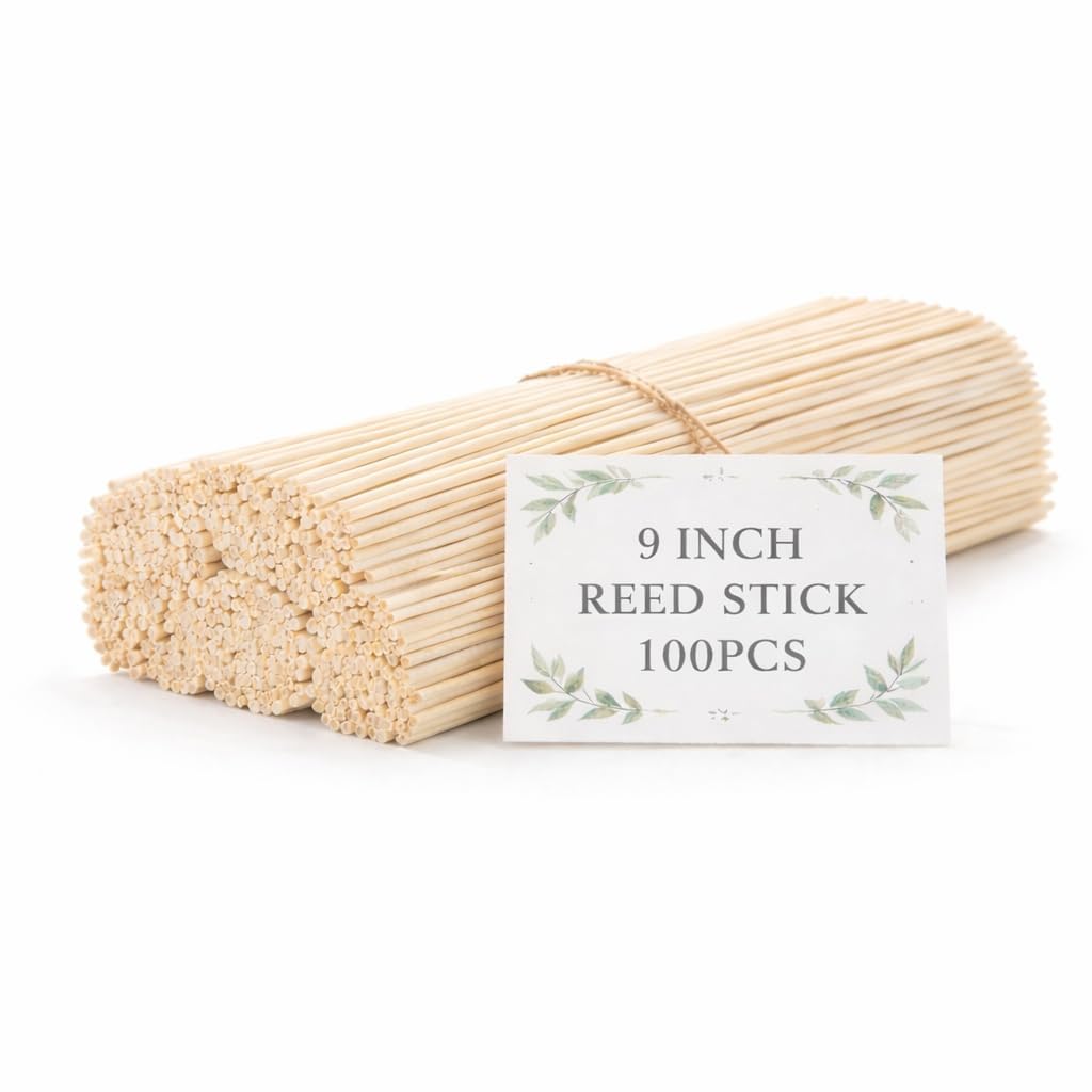 3mm Natural Rattan Reed Diffuser Sticks – 100 Pcs for Aroma Diffuser, Essential Oils, Fragrance Diffuser, Home Room Air Freshener, Spa & Office