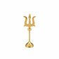Brass Trishul with Damru Statue for Home Temple, Pooja Room & Shiv Worship | Decorative Trident Idol for Mandir, Office, Car Dashboard & Spiritual Décor