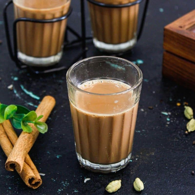 Pure Source India Glass Tea Cup Cutting Chai Glass, Coffee for Home Decor/Kitchen/Resturant (120ml)