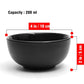 200ml, Black Ceramic Vegetable Bowl