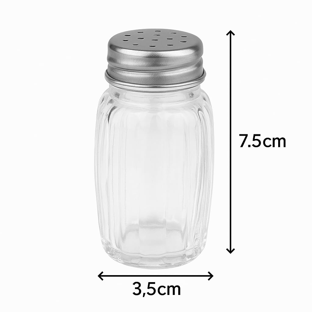 Pure Source India 7.5 cm Glass Salt & Pepper Shakers