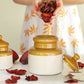 Pure Source India Ceramic Pickle Jar with Lid - 1 Piece, Ivory and Brown