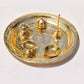 Pure Source India Pure Brass Pooja Thali Set with Gift Box, 9 Inch Traditional Puja Thali & Pooja Articles | Brass Pooja Set for Diwali, Mandir, Home, Office, Wedding & Return Gifts