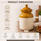 Pure Source India Ceramic Pickle Jar with Lid -Ivory and Brown