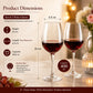 Pure Source India Elegant 400 ML Wine Glass Set of 6, Crystal Clear Stemmed Glasses for Red & White Wine, Cocktails, Home Bar, Parties & Special Occasions