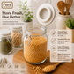 Pure Source India Glass Jar 1.5 LTR, Air Tight Jar With Stainless Steel Clamp Lid & Silicone Seal Kitchen Storage Jar with Air Tight Seal for Rice Pasta Pickling Food (White Rim)