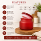 Pure Source India 250 Gm Colored Glass Jar Containers- Red