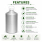 Pure Source India Aluminum Empty Bottle 5 Ltr. with Inner Lid & Cap – Ideal for Essential Oils, Oil Blends, Cosmetics and Liquid Storage (Copy) (Copy)