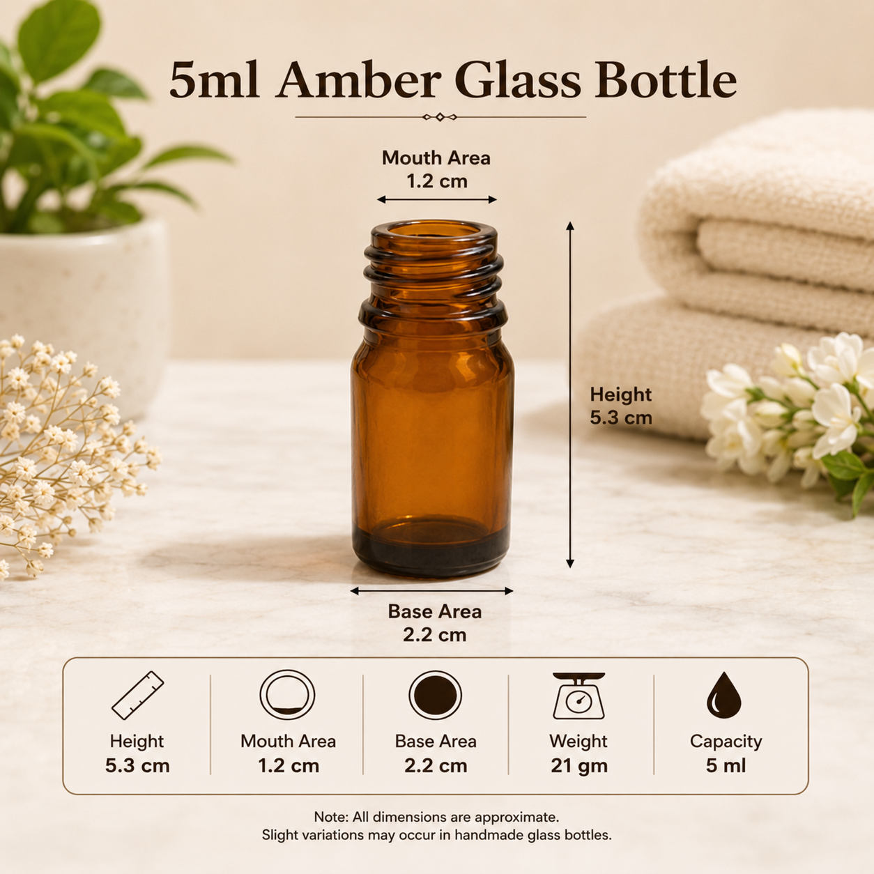 Pure Source India Reusable 5ml Black Cap Empty Amber Glass Bottle with Euro Dropper for Essential Oils, Fragrances, Medicines, DIY Perfumes & Homeopathy (Set of 3)