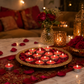Pure Source India Scented Rose Tea Light Candles Pack of 25 | Fragrance Tealights for Home Decor, Meditation, Pooja, Diwali, Parties & Aromatherapy | Long-Lasting Decorative Candles
