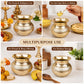 Pure Source India Brass Gangajal Lota for Pooja | 200 ML Traditional Brass Kalash Pot for Holy Water | Abhishek, Home Temple, Religious Rituals & Worship