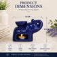 Pure Source India Diwali Gift Set with Blue Elephant Aroma Burner, Aroma Oil, Scented Candle & Potpourri Potli | Festive Home Fragrance Gift Hamper