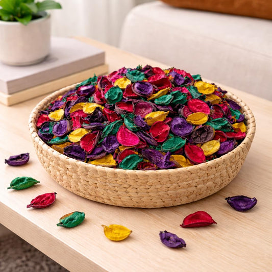 Pure Source India Unscented Dried Flowers Leaves Potpourri, 500 Gm, Mix Color