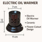 Pure Source India Ceramic Mini Electric Aroma Oil Burner with 10ml Lavender Essential Oil – Decorative Fragrance Diffuser for Home, Office & Spa