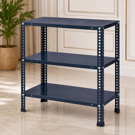 Pure Source India Iron Matte Finish (2 X 1 X 2FT) (3 SHELF) Adjustable Display Rack