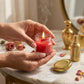 Pure Source India 20 Gram Set of 12 pcs Scented Mini Glass Jar Candle with Rose Fragrance