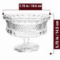 Pure Source India Premium Crystal Footed Fruit Bowl – Elegant Multipurpose Serving Dish (7.75” x 5.75”)
