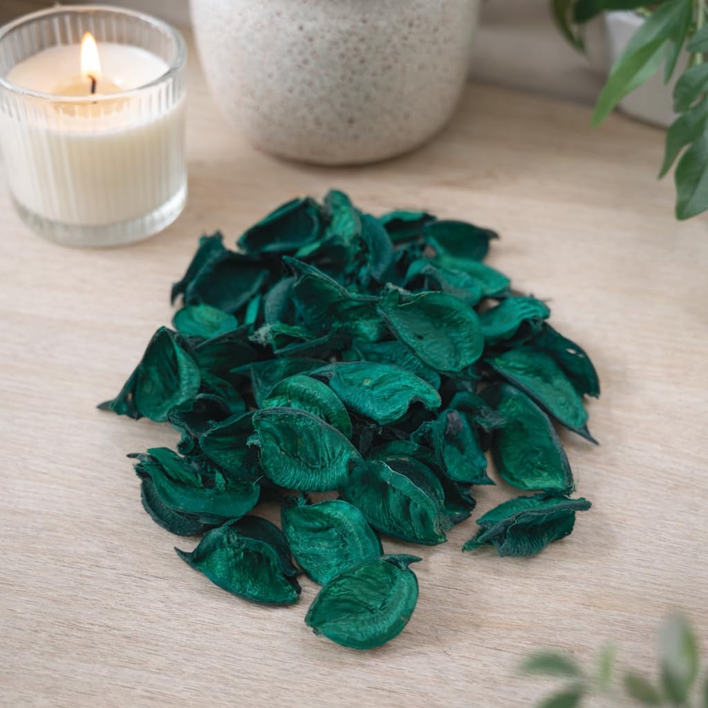Pure Source India Green, Potpourri – Natural Dried Flower Fragrance Jasmine | Long Lasting Home Fragrance | Decorative Bowl Filler | Wardrobe & Car Freshener | Essential Oil Infused
