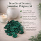 Pure Source India Green, Potpourri – Natural Dried Flower Fragrance Jasmine | Long Lasting Home Fragrance | Decorative Bowl Filler | Wardrobe & Car Freshener | Essential Oil Infused
