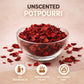 Pure Source India Red Unscented Potpourri – Natural Dried Flower for Home Décor, Wedding Table Styling, DIY Crafts & Essential Oil Blending
