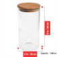 Pure Source India 1400ml Airtight Bamboo Lid Borosilicate Glass Jar Container For Kitchen Storage