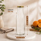 Pure Source India 500 ML Clear Glass Milk, Water and Juice Bottle With Airtight & Leak Proof Cap