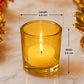 Pure Source India Yellow Glass Votive Tealight Candle Holder - 4 Piece