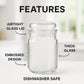 Pure Source India 500 ml Glass Jar Container with Airtight Lid | Wavy Design Storage Jar for Kitchen | Ideal for Dry Fruits, Snacks, Cookies, Spices & Multipurpose Use
