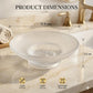Pure Source India Glass Soap Dish for Bathroom or Kitchen, Forstater Round (3.25 cm)