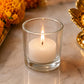 Pure Source India Pack of 4, Clear Tea Light Votive Glass Candle Holders – Perfect for Diwali, Weddings, Spa & Holiday Décor