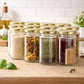 Pure Source India 750ml Clear Glass Jar with Airtight Metal Lid | Storage Jar for Kitchen, Pantry, Spices & Crafts