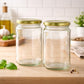 Pure Source India 750ml Clear Glass Jar with Airtight Metal Lid | Storage Jar for Kitchen, Pantry, Spices & Crafts