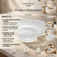 Pure Source India Glass Soap Dish for Bathroom or Kitchen, Forstater Round (3.25 cm)