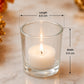 Pure Source India Pack of 4, Clear Tea Light Votive Glass Candle Holders – Perfect for Diwali, Weddings, Spa & Holiday Décor