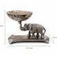 Pure Source India Silver Elephant Urli Bowl/Decorative Bowl for Home Decor, Floating Flowers, Candle Holder and Temple