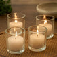 Pure Source India Pack of 4, Clear Tea Light Votive Glass Candle Holders – Perfect for Diwali, Weddings, Spa & Holiday Décor