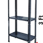 Pure Source India Iron Matte Finish (2 X 1 X 3 FT) (3 Shelf) Adjustable Display Rack for Home Office & Gym Use