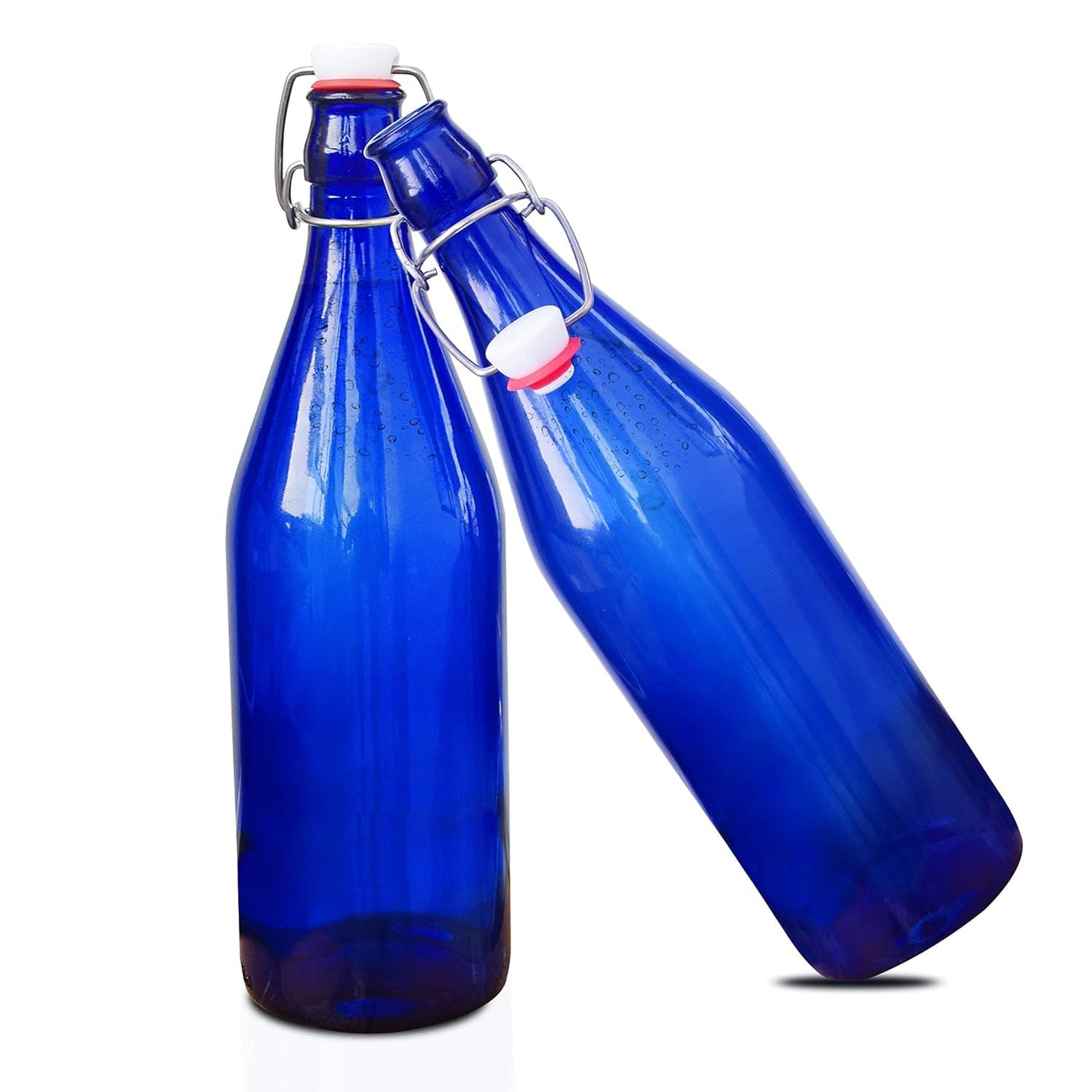 Pure Source India Glass water Bottle Airtight 1000 ml, Blue