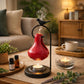 Pure Source India Ceramic Oil Burner with Metal Stand, Hanging Aromatherapy Diffuser, Decorative Bird Design, 9 Inch for Home Décor, Meditation & Gifting