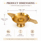 5 Inch Brass Diya Oil Lamp for Pooja | Traditional Indian Deepam with Decorative Handles | Temple Lamp for Home, Diwali, Festivals & Spiritual Décor