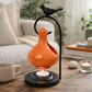Pure Source India Ceramic Oil Burner with Metal Stand, Hanging Aromatherapy Diffuser, Decorative Bird Design, 9 Inch for Home Décor, Meditation & Gifting